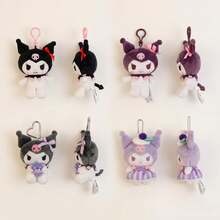 SANRIO 三麗鷗官方 Kuromi 絨毛吊飾/包包掛飾，超柔軟蓬鬆，美化您的包包，理想的包包配件禮物，適合粉絲玩樂、房間裝飾與展示，亦可用作可愛背包與書本配件 - 彩色 - 查看 4