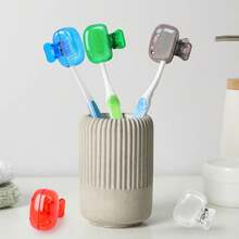 10 Packs Of Toothbrush Caps, Portable Plastic Toothbrush Protectors, Multi-Color Toothbrush Head Covers, Suitable For Family Travel, Bathroom, School, Camping Toothbrush Caps, Suitable For Home Bathroom Travel Camping (Random Color) - View 10