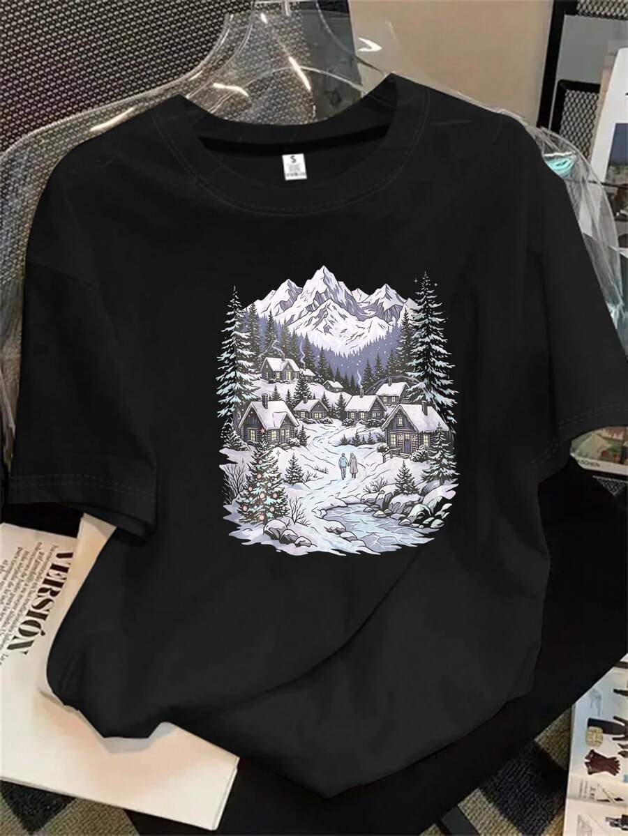 Halloween Graphic T-Shirt - Black - View 1