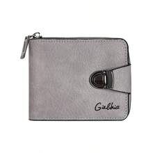 Men's Litchi Grain Wallet, Short Style High-Quality Snap Closure Bifold Wallet, Multi-Card Slots Large Capacity Coin Purse - Multicolor - View 14