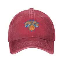 New York Knicks Logo  Vintage Baseball Cap, Washed Denim Adjustable Size, Casual Headwear |   Denim Fabric Hat, Unisex Gifts - 印花可調節 - 查看 17