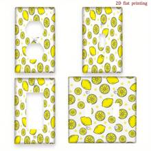 Lemon Yellow Polka Wall Plate Cover Light Switches, Decorative Art Print Rooms And Kitchens - Rocker/Decora 11cm*7.5cm - View 4