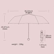 Mini Ombrello - Impermeabile, Portatile, Leggero, Protezione UV, Resistente al Vento, Design Pieghevole Facile da Trasportare con Borsa per Attività all'Aperto, Viaggi e Uso Quotidiano - A - Visualizzare 2
