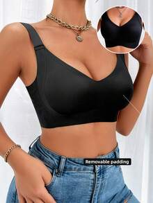 3pcs/Pack Bra Wanita Tanpa Jahitan, Ringan & Nyaman, Tanpa Kawat, Cocok Untuk Pemakaian Sehari-hari Dan Bepergian - MultiWarna - View 2