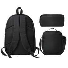 Prestonplayz Backpack Set, 3 Piece Backpack Set With Lunch Box Pen Box , A Back-To-School Essential: This Everyday Bag Features A Casual Style And Lightweight Construction, Paired With A Durable Zippered Closure-Making It Suitable Both Men And Women. - Sets - View 3