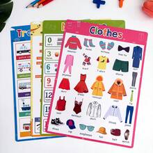 Lachilly English Learning Poster Classroom Decoration Poster Classroom English Vocabulary Learning Teaching Aid Home School Classroom Resource Educational Toy - Multicolor - View 9