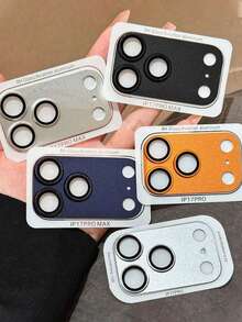 適用於 iPhone 17 Pro Max 相機鏡頭保護貼 - [防碎] [強黏著] [相容手機殼] 金屬後置相機螢幕保護貼 (橘色、銀色、藍色) - A - 查看 2
