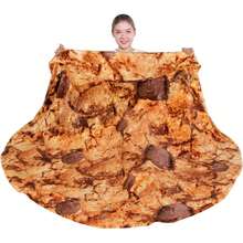 Unique Cookie Blanket, Suitable For Adults, Realistic Cookie Blanket, Fun Gift, Suitable For Women, Men, Soft Flannel Food Wrap Blanket, Suitable As A Birthday Gift. - Multicolor - View 3