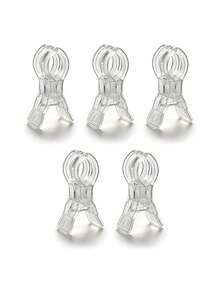 2/5/10pcs Heavy Duty Transparent Plastic Spring Clamps, Multi-Purpose Balloon Arch Clips, Used For Background Fixing, Sturdy Craft Clamps, Suitable For Birthday Party Decoration, Woodworking Projects And Photography Studio, Essential Tool Set For Hobbyists - Multicolor - View 9