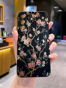 1個 枝條花卉相機防摔手機殼 UV印刷 適用於三星/Galaxy Android機型 - 黑色 - 查看 5
