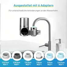Edelstahl Wasserfilter Für Wasserhahn Mit Blaulicht-Technologie, Trinkwasserfilter Reduziert Chlor, Schwermetalle & Geschmacksstörungen – Ideal Für Küche, Wohnmobil & Büro,  Alternative Zu Flaschenwasser, Sauberes & Frisches Wasser Für Zu Hause - A - Übersicht 4