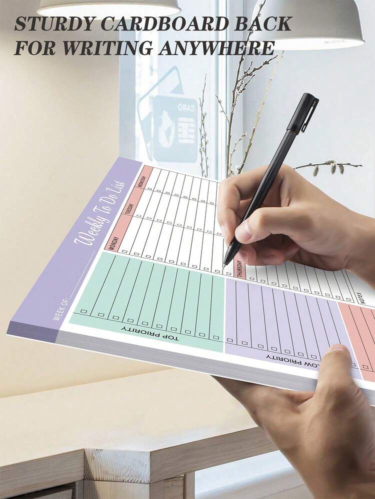 52 Weekly To-Do List Notebooks, (8.5"*11") Inspirational Design, Goal Setting, Recipes, Productivity Organization, Time Management, Work And Home School Supplies Office Supplies Adult Gifts Teacher Gifts - Multicolor - View 13