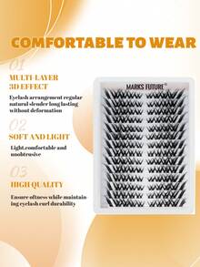 Large False Eyelashes C Curl Individual 7-18mm Single Cluster DIY Fox Style High Volume 140pcs Dense Suitable For Beginners - View 5