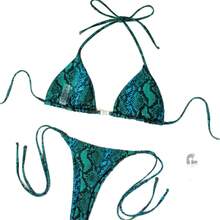 2026 Three-Piece Sexy Backless Mesh Bikini For Women, Strapless Hot Spring Swimsuit - 花色 - 查看 6