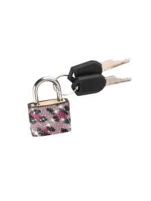 Mini Sparkling Leopard Print Crystal Keyed Padlock - Metal Mini Lock With 2 Keys, No Assembly Required,Luggage Locks With Keys, Locker Lock Small Luggage Padlocks, Suitcase Locks Metal Keyed Padlock For Luggage, Gym Lockers, Suitcases & Storage Cabinets,School Gym Classroom Matching Game Travel Backpack,Mother's Day Gift - Multicolor - View 12