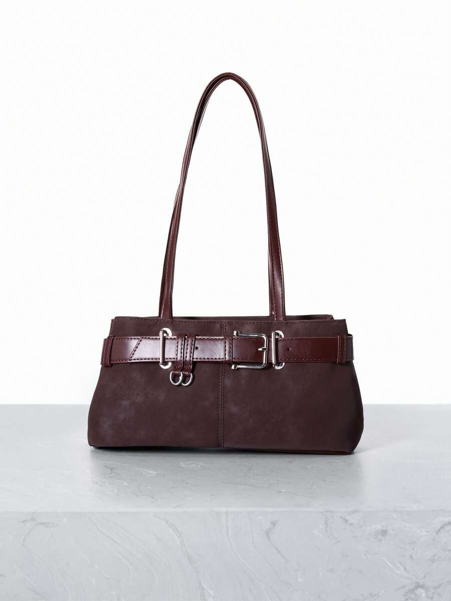CHICVUE PU Leather Retro One Shoulder Underarm Bag, Suitable For Daily Outings, Dates, And Commuting - Coffee - View 1