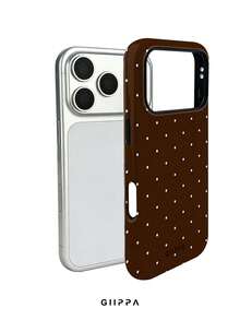 GIIPPA 1 ốp lưng điện thoại Phone 17 Pro Max nền nâu đậm họa tiết chấm bi trắng, tương thích với Phone 16 Pro Max, 15 Pro Max, 14 Pro Max, 11/12/13/14/15/16 Pro Max Plus, phong cách Hàn Quốc thời trang cao cấp vui nhộn, thiết kế thanh lịch phù hợp cho nam và nữ, quà tặng hoàn hảo cho bạn gái dịp Giáng sinh, Valentine, Lễ Phục sinh, mùa cưới và sinh nhật! - màu nâu - Xem 3