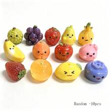 5/10pcs Assorted Resin Fruit & Vegetable Beads, Random Bright Multicolor Small Decorative Beads, Suitable For Decorations, DIY Jewelry Making And Holiday Party Accessories - Multicolor - View 11