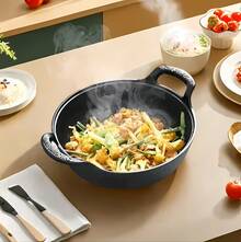 Mini padella in ghisa, versatile, con due manici - antiaderente, perfetta per barbecue all'aperto e campeggio, utensile da cucina in ghisa resistente al calore [utensile da cucina resistente al calore] - Visualizzare 3