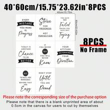 1/8件成長心態金句畫布壁畫,黑白勵志海報,畫布壁畫,房間海報,家居裝飾,房間美學裝飾,房間裝飾用品。包含適合學生、教師的正面肯定語,極簡風格 - 多色 - 查看 48