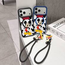 This Disney Mickey Mouse Pattern Lanyard Phone Case Features A Strong Magnetic Closure And Full Coverage Of Acrylic And TPU Material. It's Shockproof, Lightweight, And Suitable For IPhone17/16/11/13/15/15 Plus/15 Pro/15 Pro Max/12/14 Pro Max/11 Pro Max/12 Pro/12 Pro Max/13. It's A Popular Birthday Gift, Business Gift, Durable, Stain-Resistant, And Fingerprint-Resistant New Phone Case For Men And Women. It Also Includes A Mickey Mouse Phone Case And Mickey Mouse Doll Bracelet. Compatible With SamsungGalaxy S20, S21, S22, S23, And S24 Series. It's The Perfect Gift For Friends And Family. This Stylish Phone Case Is Fun, Lightweight, And Durable. IPhone17 Pro Max Phone Case, Minnie Phone Case. - Trong sáng - Xem 3