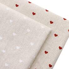 1 Lembar Kain Linen Bermotif Hati, Ukuran 150x50cm, Lembaran Kain Potong Siap Pakai, Sempurna untuk Taplak Meja, Sarung Bantal & Aksen Dekoratif Rumah, Kain Dekorasi Rumah | Kain Bermotif Geometri | Dekorasi Rumah Tahan Lama, Kain Linen - bawaan - View 2