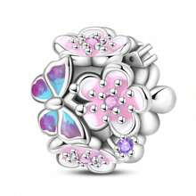 1pc S925 Sterling Silver Insect Theme Bead, Original Design, Including Bee, Butterfly And Snail. This Enamel Pendant Is Studded With Diamonds, Suitable For Bracelets And Necklaces. As A Fresh Forest Style Jewelry Making Accessory, It Exudes Natural And Lively Charm, Perfect For DIY Projects And Daily Wear. - Multicolor - View 19