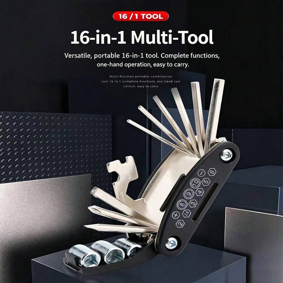 16-In-1 Wrench Set - A Universal Wrench Tool Set With Non-Slip Handles And A Rotating Design, Durable And Easy To Use, Suitable For Home And Automotive Repair Tasks, Usable In All 4 Seasons.