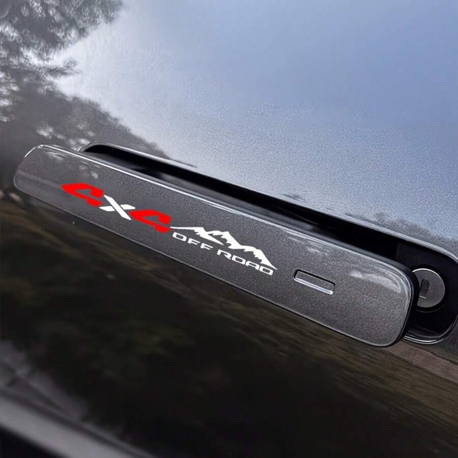 2 piezas Pegatinas para Limpiaparabrisas de Coche Todoterreno 4x4 | Calcomanías Decorativas para Coche, Cubierta de Protección contra Arañazos de Carrocería, Material de Vinilo Autoadhesivo, Mate - 2 piezas - Ver 1