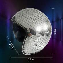 OBOVAY Disco Ball Helmet With Retro Reflective Party Headpiece - View 3