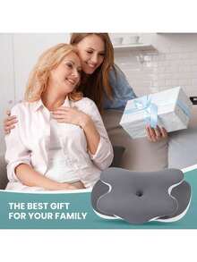 Cervical Neck Pillow For Neck And Shoulder, Odorless Memory Foam Pillow With Soft Silk Cover, Ergonomic Orthopedic Neck Support Pillow For Side, Back & Stomach Sleepers - Gray - Grey - View 6