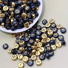 200颗/包 6mm*6mm 多色亚克力字母珠，适用于珠宝制作、家居DIY工艺品、项链和钥匙扣配件 - 彩色 - 查看 11