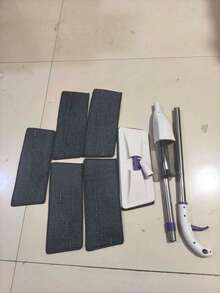 家用免手持噴霧拖把，附6/5/3/1個替換拖把布，360°旋轉平板拖把，靈活清潔工具，輕量人體工學設計，適用於硬木/瓷磚/硬木地板，居家必備 - 彩色 - 查看 14