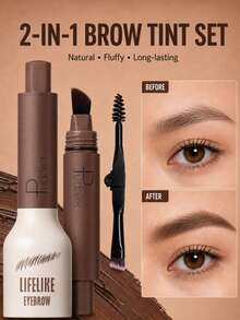 Pudaier 2-In-1 Dual-Ended Eyebrow Brush & Eyebrow Pomade, Easy To Shape, Creates Precise Natural Fluffy Hair-Like Eyebrows, Waterproof Smudge-Proof Long-Lasting, Suitable For Beginners, Women's Makeup Gift - 03 - View 1