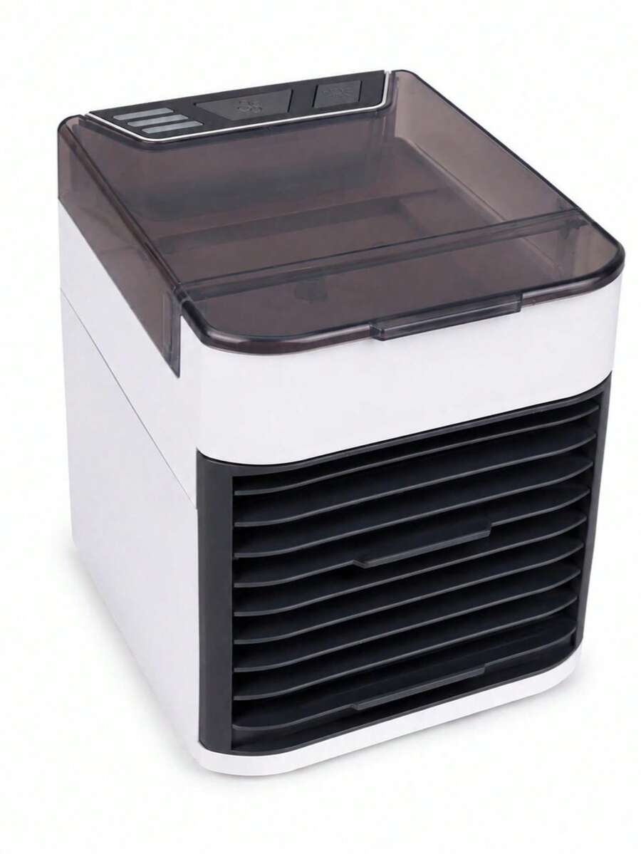 Mini Enfriador de Aire Portátil USB Estético con LED Humidificador - Blanco - Ver 1