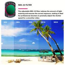 UEGOGO Magnetic ND Filter Set For Osmo Pocket 3, ND2-32 & ND32-512 Neutral Density Lens Filters, Multi-Coated High-Definition Optical Glass, Quick Magnetic Design, Suitable For Video Recording, Outdoor Photography And Exposure Balance - A - View 3