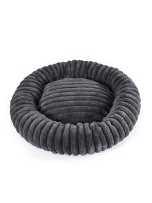HUITAIYANG 1pc Pet Dog Bed, All-Season Round Pet Nest, Soft Comfortable Short Plush Dog Bed, Washable Dog And Cat Pet Cushion, Suitable For Large, Medium And Small Pets Sleeping And Resting - Multicolor - View 12