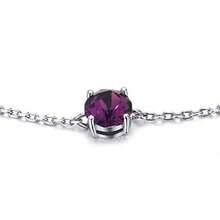 EGOOandYAMEE Birthstone Bracelet White Gold Plated Cubic Zircon Adjustable Bangle 12 Color Gifts for Women Girls - Junio - Ver 1