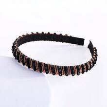 4pcs Random Crystal Baroque Beaded Headbands, Suitable For Birthday Party Hairband - Multicolor - View 5
