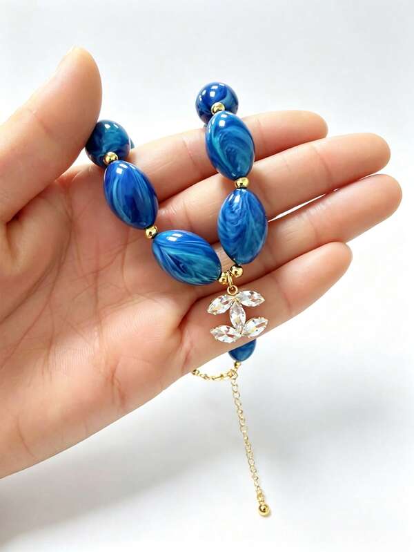 1 chiếc vòng cổ choker hạt ngọc trai thiết kế phóng đại hai chữ C thời trang, tinh tế đa năng cho nữ, phù hợp đeo hàng ngày, đi mua sắm, dự tiệc