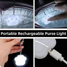 LED Automatic Sensor Light Strip | Starry Night Sensor Light, Keychain Decorative Light, Polished Light Head, Wallet Light, Portable Mini Night Light, Suitable For Handbags, Wallets And Makeup Bags (White Light), USB Rechargeable Battery - 星星小夜燈 - 查看 8
