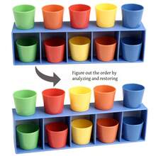 Position Swap Cup Game, Focus Training, Parent-Child Interactive Toy, Easy Storage, Durable And Drop-Resistant, Hand-Eye Coordination Wooden Toy, Suitable For Boys And Girls - Multicolor - View 5