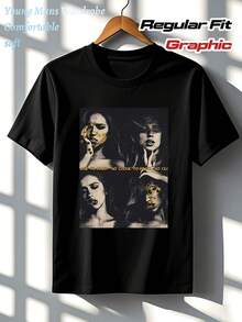 Men T-Shirts - 黑色 - 查看 2
