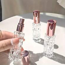 1件 10ml 優雅透明玻璃香水瓶，便攜式 DIY 可充填旅行噴霧瓶，藝術瓶蓋設計，適用於化妝水與香水，男女通用，旅行、度假、露營、海灘、夏季、返校、出差必備，美妝配件，居家浴室裝飾，聖誕節、新年、婚禮、派對、生日禮物，送給父母、朋友、男友與女友 - 彩色 - 查看 9