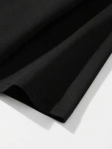 Premium Women's Plus Size T-Shirt "I'M LITERALLY JUST A GIRL" - Stylish Black T-Shirt With Eye-Catching Pink Lettering, Perfect For Casual Outings, Everyday Wear, And As A Gift. . - 黑色 - 查看 5