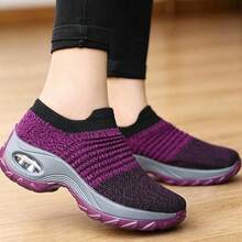 Zapatos para caminar para mujer, versátiles, transpirables, de suela suave y ligeros para exteriores. - Morado - Ver 1