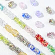 2 piezas de cuentas de vidrio con remolino multicolor, materiales de accesorios para hacer joyas DIY, collar, pulsera, aretes, cuentas hechas a mano - Cuentas de colores para hacer una noria - Ver 6