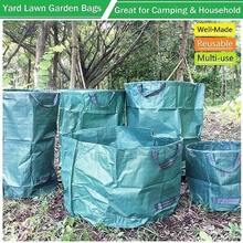 3-Pack Professional Lawn Mower Bags, 137 Gallons, D34 X H34 Inches, With Gardening Gloves, Extra Large Reusable Leaf Bag, Grass Clippings Bag, Container - 如圖所示 - 查看 6