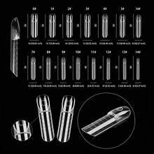 ZIMOOM 30/90/150pcs 3D Reverse Square French Dual Form, 15 Sizes Zone French Dual Form With Guide Lines, No Paper Film Needed For Quickly Nail Extensions With French Style - Clear - View 11
