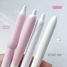 4入組 Lucky Meow 風格 0.5mm 黑墨水圓珠筆，創意貓尾與貓爪造型筆尖，適合辦公室使用，開學季推薦 - 款式A - 查看 3